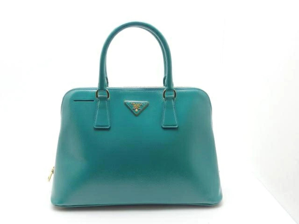 Prada handbag Saffiano leather green emerald
